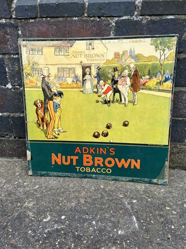 Adkin’s Nut Brown Tobacco Advertising Sign