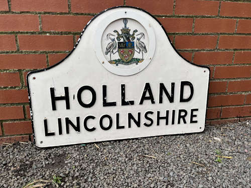 Holland Lincolnshire County Sign