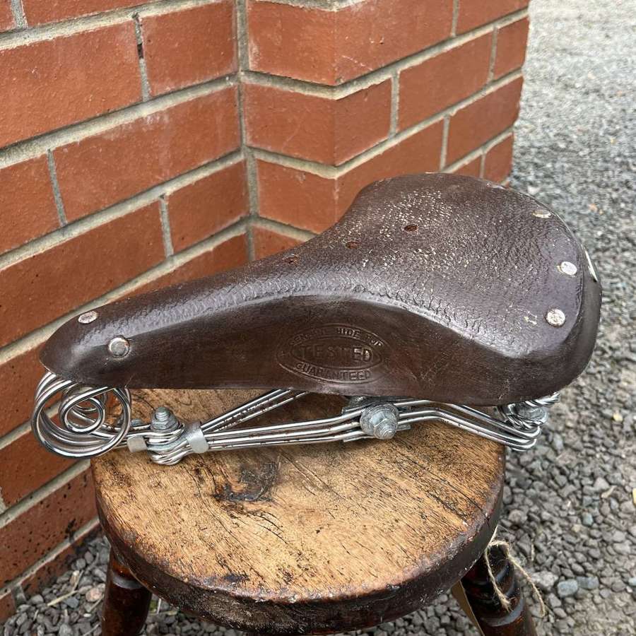 Leather Sprung Bicycle Seat