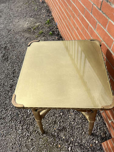Glass Topped Table