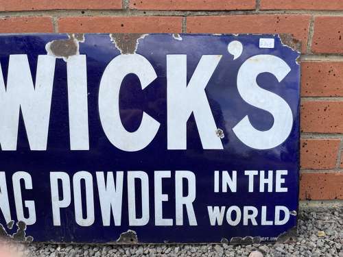 Borwicks Enamel Sign