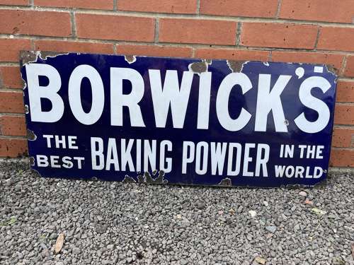 Borwicks Enamel Sign