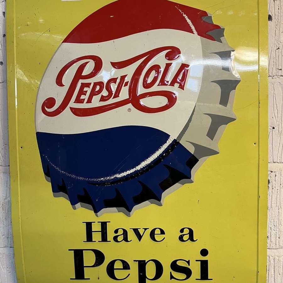 Pepsi-Cola Tin Advertising Sign