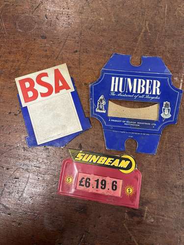 Bicycle Advertising Cards