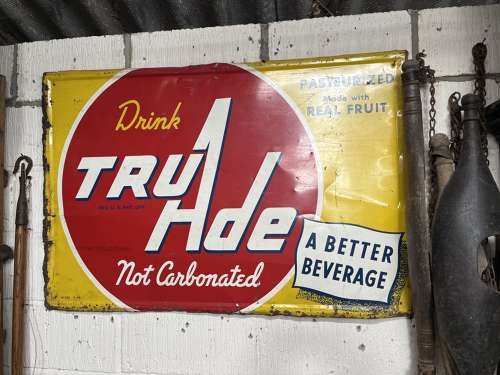American Tin Tru-Ade Sign