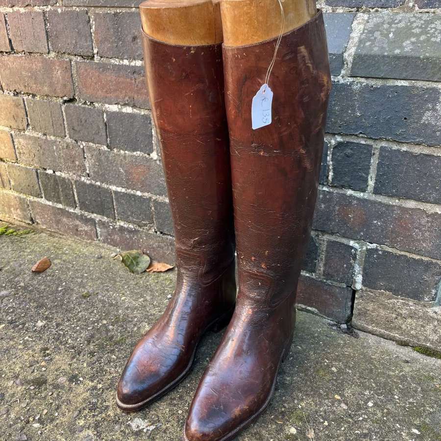 Brown Leather Riding Boots