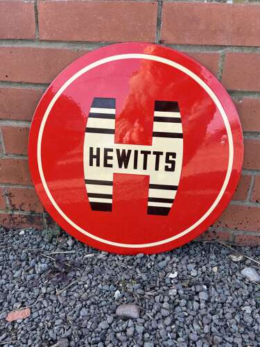 Hewitts Enamel Sign