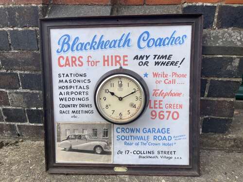 Blackheath Coaches Advertising Clock
