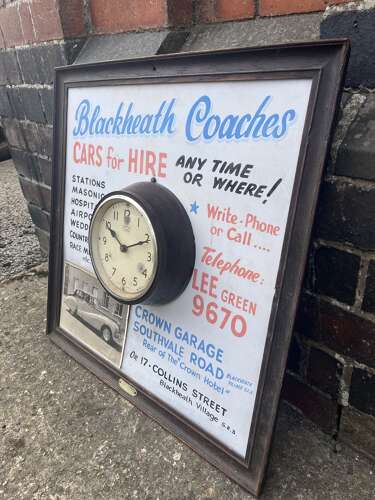 Blackheath Coaches Advertising Clock