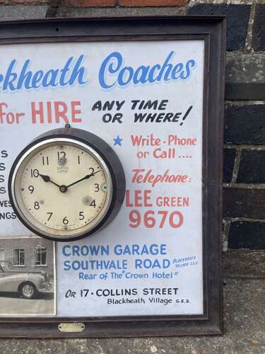 Blackheath Coaches Advertising Clock