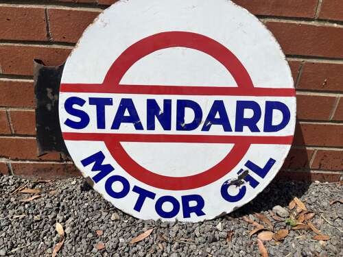 Standard Motor Oil Enamel Sign