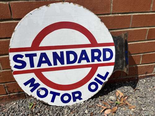 Standard Motor Oil Enamel Sign