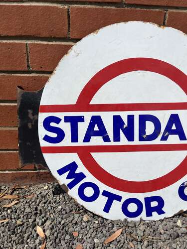 Standard Motor Oil Enamel Sign