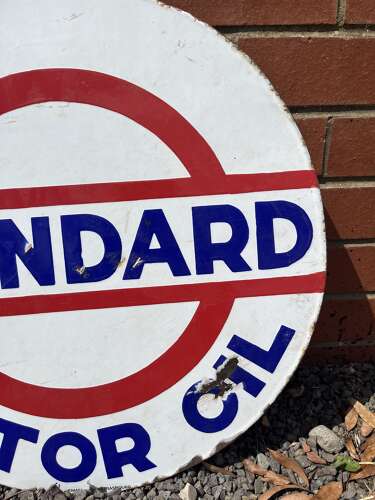 Standard Motor Oil Enamel Sign