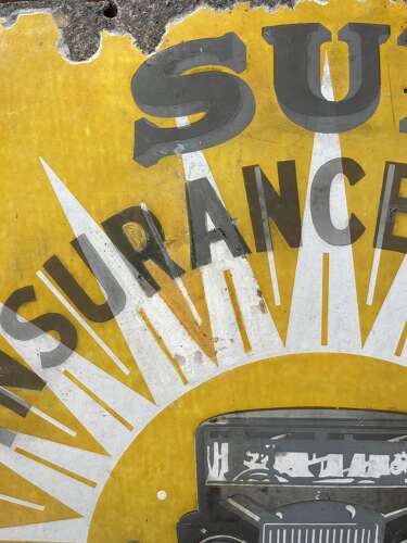 Sun Insurance Enamel Sign