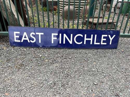 East Finchley Enamel Sign