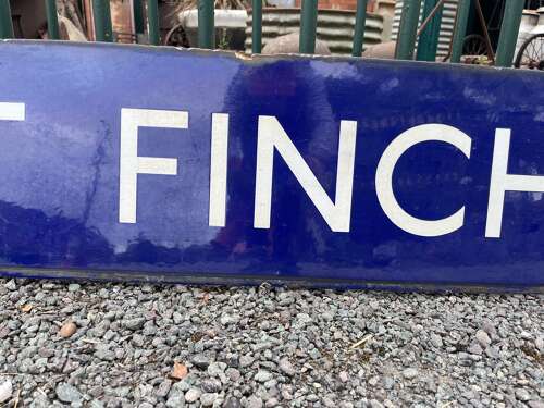 East Finchley Enamel Sign