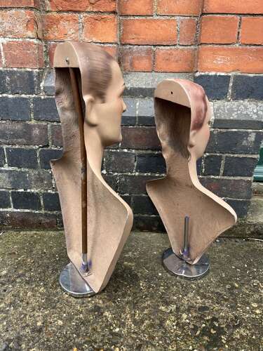 Pair of shop mannequin busts