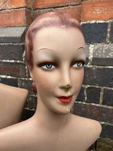 Pair of shop mannequin busts