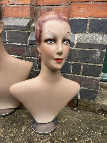 Pair of shop mannequin busts