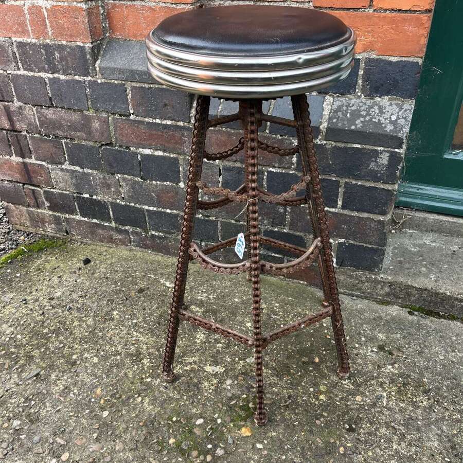 Stool with chain detailing