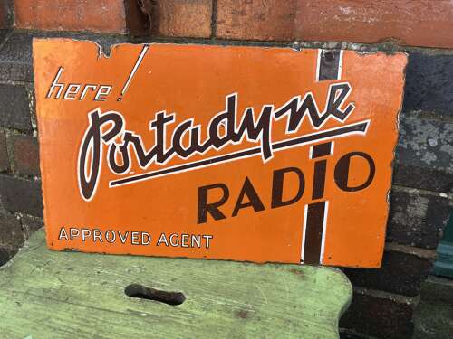 Double Sided Radio Approved Agent Enamel Sign
