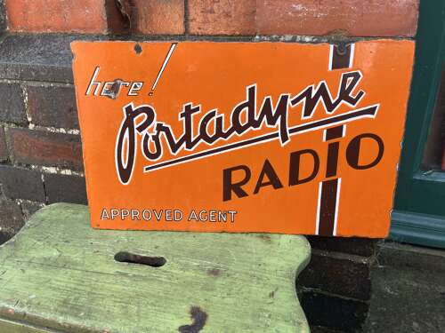 Double Sided Radio Approved Agent Enamel Sign