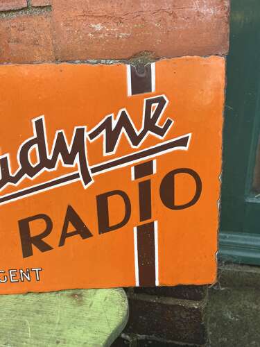 Double Sided Radio Approved Agent Enamel Sign