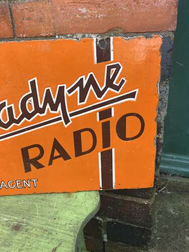 Double Sided Radio Approved Agent Enamel Sign