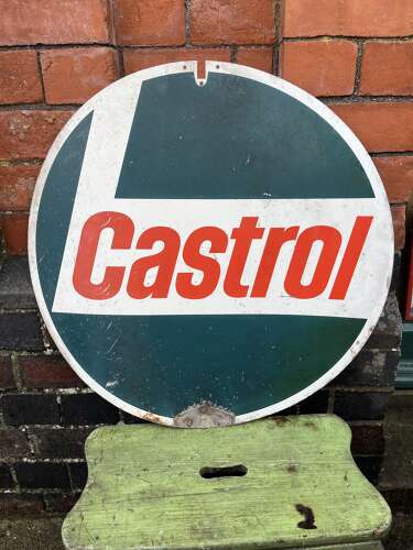 Double Sided Castrol Spin Sign