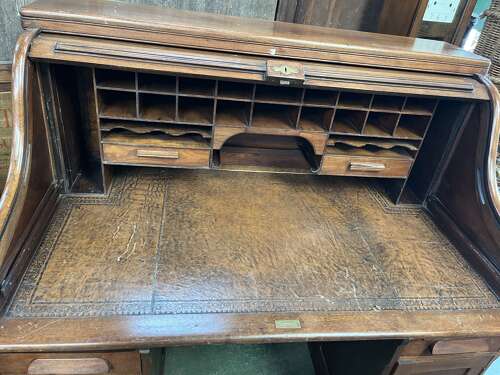 Oak Roll Top Desk