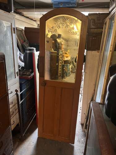 Narrow Arched Mirrored Door