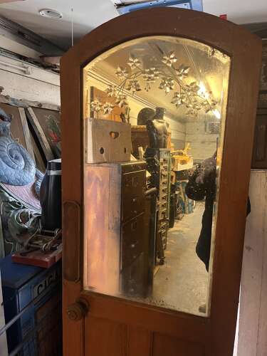 Narrow Arched Mirrored Door