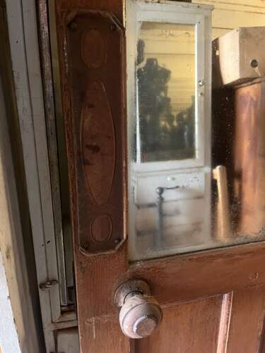 Narrow Arched Mirrored Door