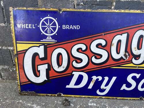Gossages Dry Soap Enamel Sign