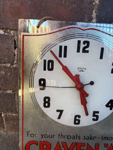 Craven ‘A’ Glass Advertising Clock