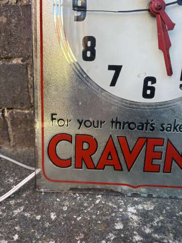 Craven ‘A’ Glass Advertising Clock