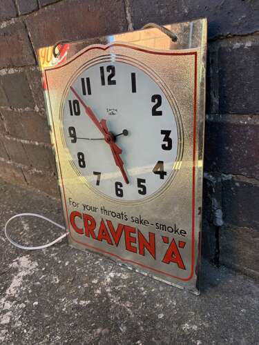 Craven ‘A’ Glass Advertising Clock