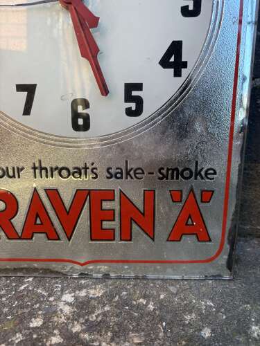 Craven ‘A’ Glass Advertising Clock